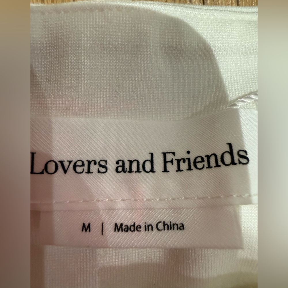 NWT Lovers and Friends White Wide Leg With Slits Jumpsuit, Size M - Picture 7 of 7
